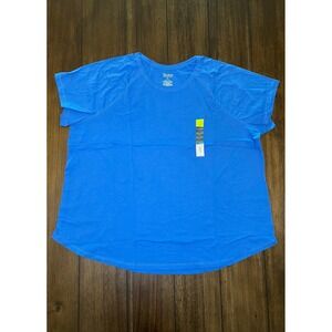 Tek Gear Essential Gear Blue Short Sleeve Wicking Breathable T Shirt Top 2X